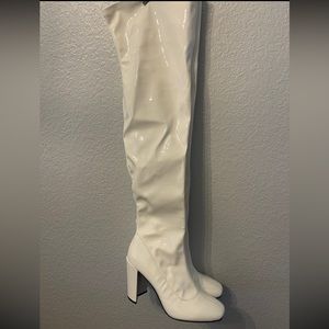 Latex Thigh High Boots